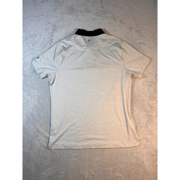 Ben Sherman Golf Men's Vertical Stripes Sports Fit Polo Black White Grey Men's L - Picture 2 of 9